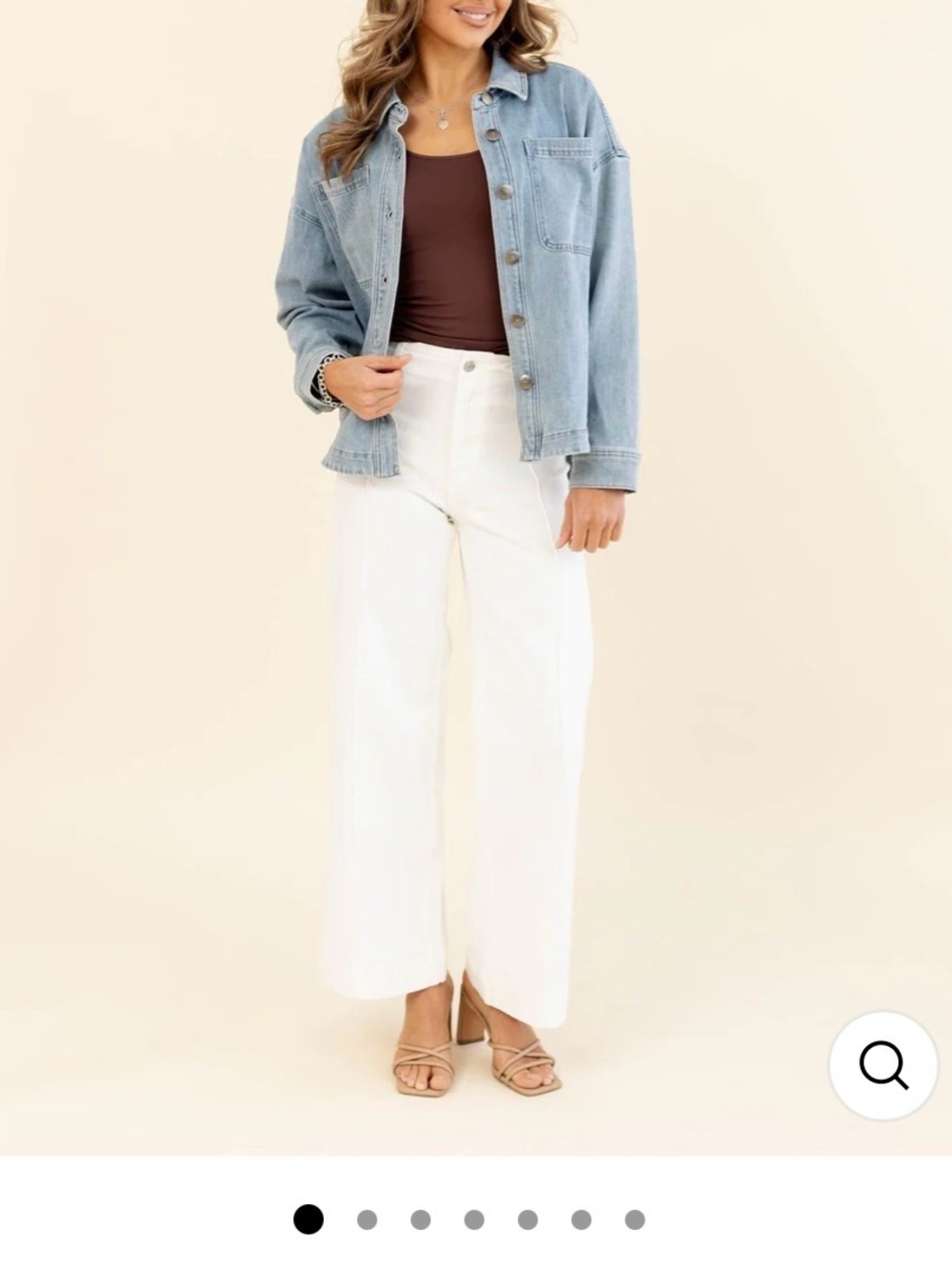 Mica Los Angeles Perfect Summer Classic High-Rise White Wide-Leg Jeans